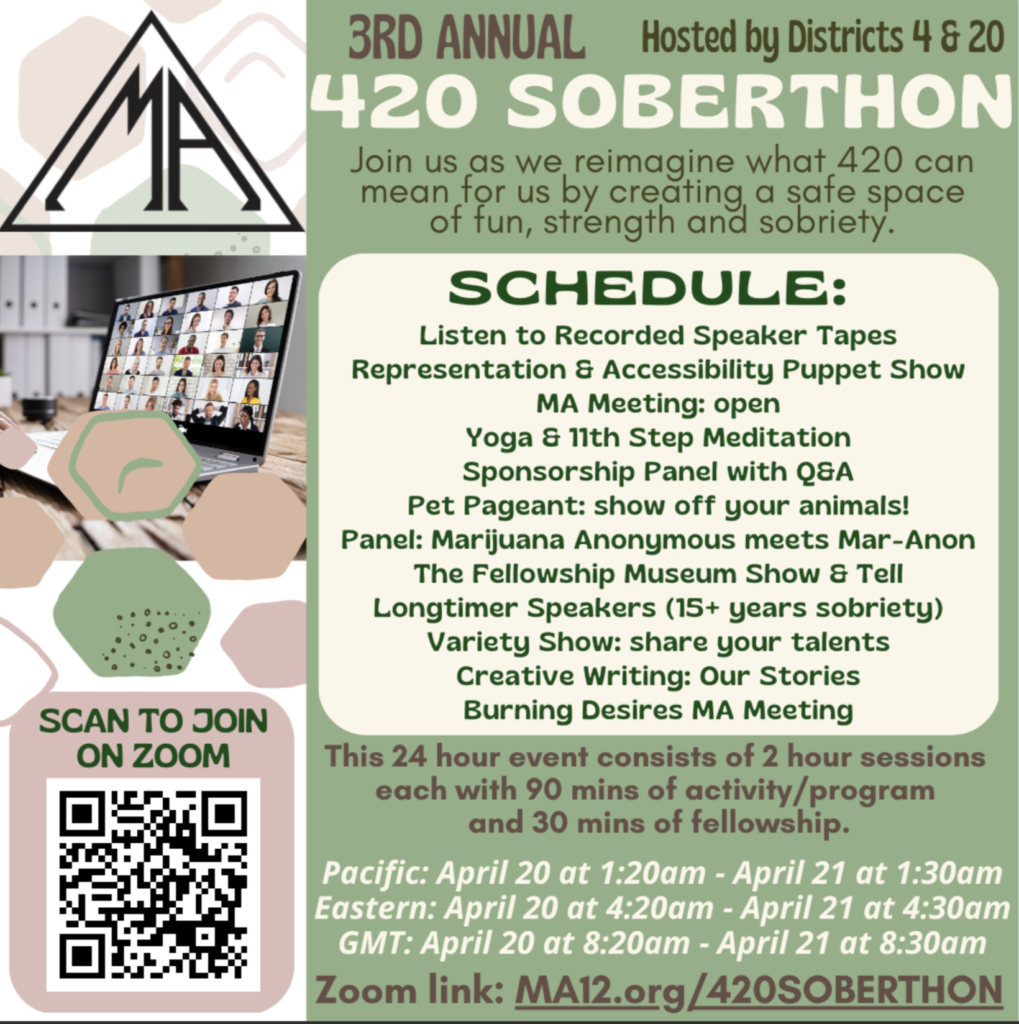 3rd Annual 420 Soberthon - April 20th 2023